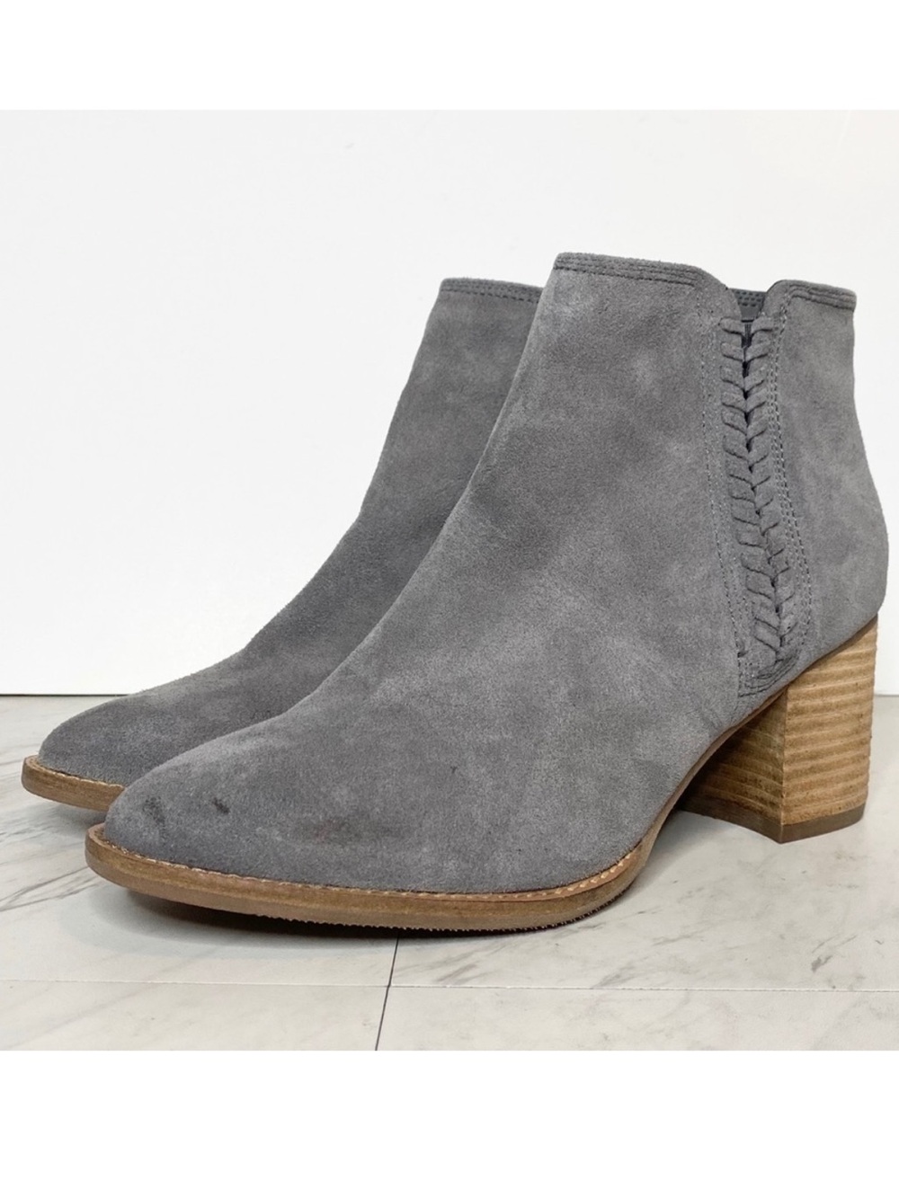 Blondo Nina Gray Waterproof Suede Bootie 10M
